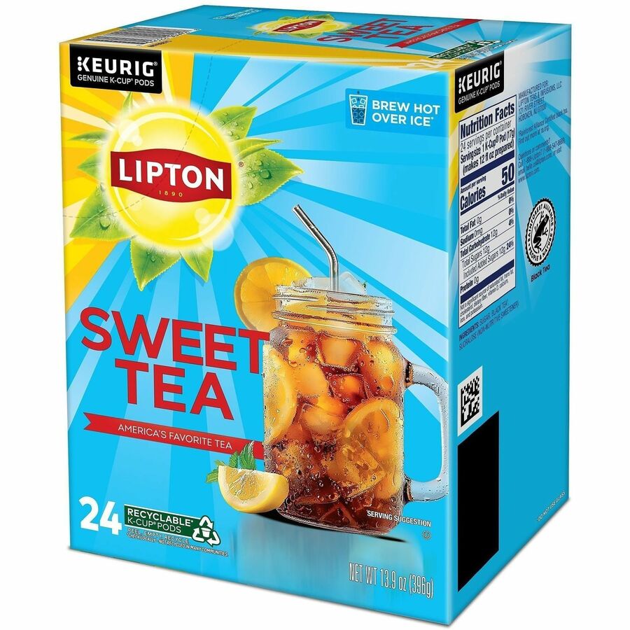 Lipton® Southern Sweet Iced Black Tea Black Iced Tea K-Cup, Pod - Compatible with Keurig Brewer - Caffeinated