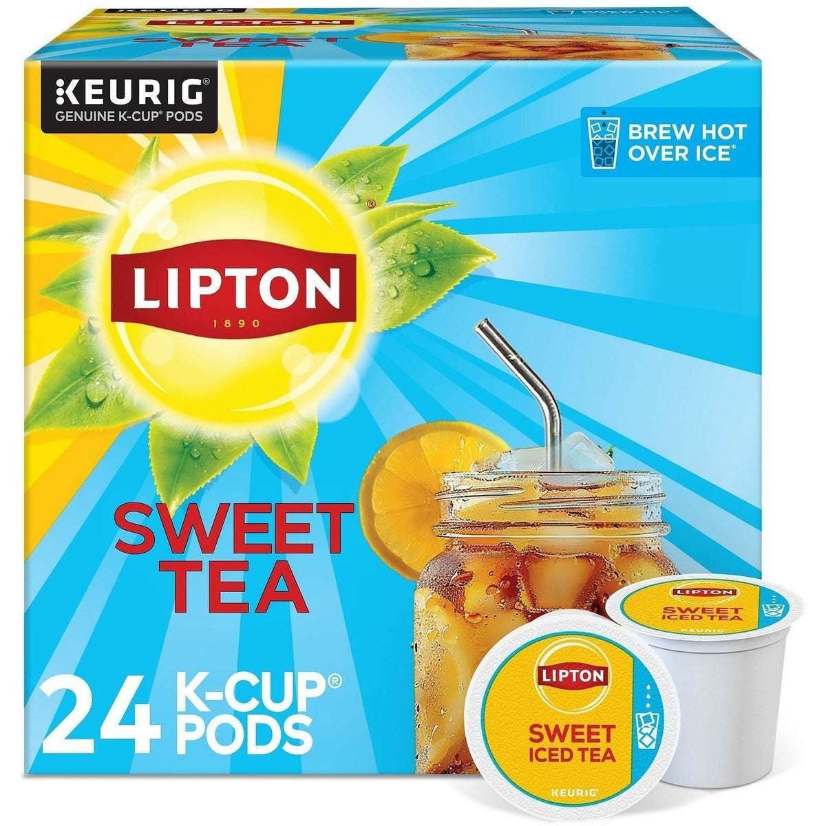 Lipton® Southern Sweet Iced Black Tea Black Iced Tea K-Cup, Pod - Compatible with Keurig Brewer - Caffeinated