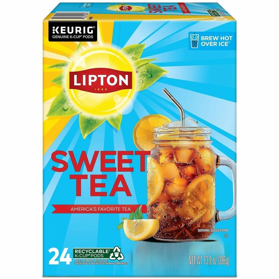 Lipton® Southern Sweet Iced Black Tea Black Iced Tea K-Cup, Pod - Compatible with Keurig Brewer - Caffeinated