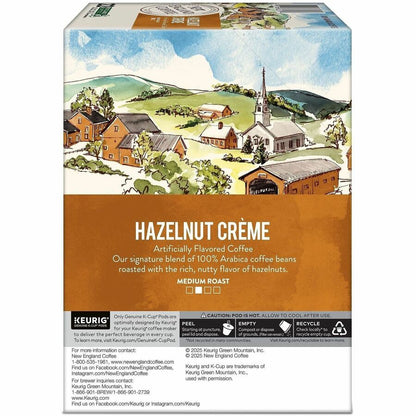 New England K-Cup Hazelnut Creme - Compatible with K-Cup Brewer - Medium - K-Cup - Hazelnut Creme - Kosher - 22 Coffee/B