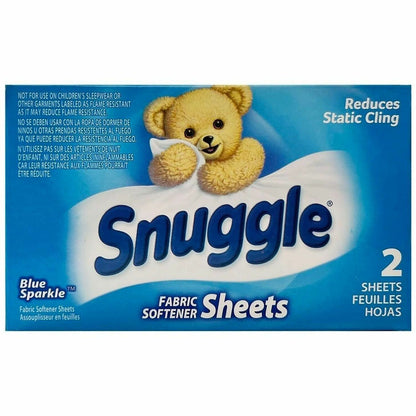 Snuggle Blue Sparkle Single-Use Dryer Sheets - For Multipurpose - Sheet - Blue Sparkle Scent - Recommended For: Lint Rem
