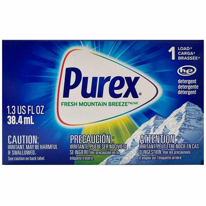 Purex Single-Use HE Liquid Laundry Detergent - For Multipurpose - Liquid - 1.3 fl oz (0 quart) - Fresh Mountain Breeze S