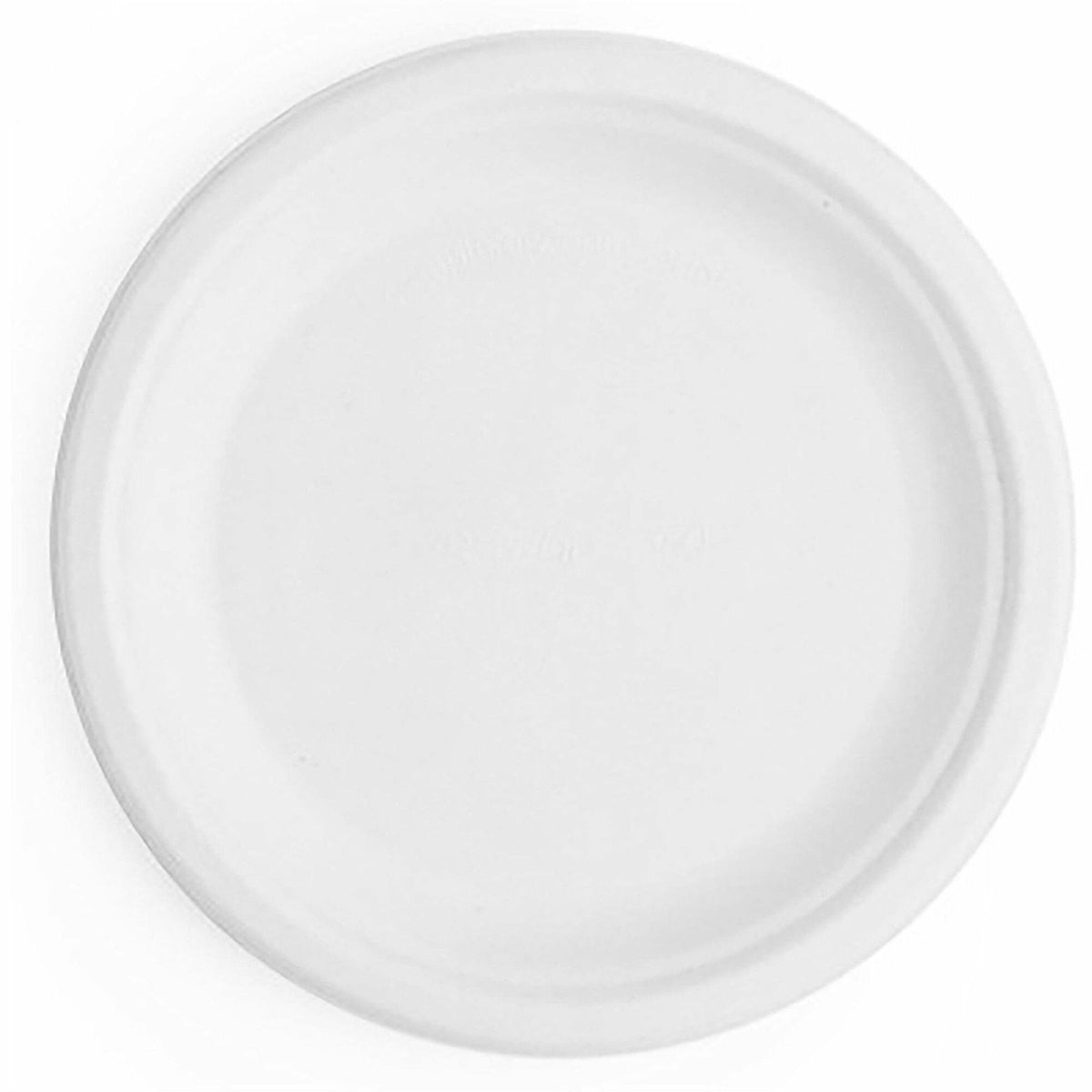 Vegware Nourish 7in Plate, White Molded Fiber - Food - 7" Diameter - White - Molded Fiber, Sugarcane Body - 1000 / Carto