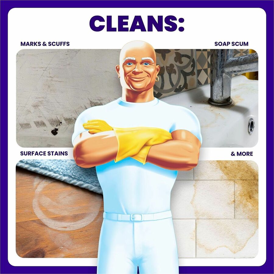Mr. Clean PRO Commercial Magic Eraser Basic - 1.7" Height x 11.7" Width x 5.7" Depth x 5.7" Length - 6 / Carton - White