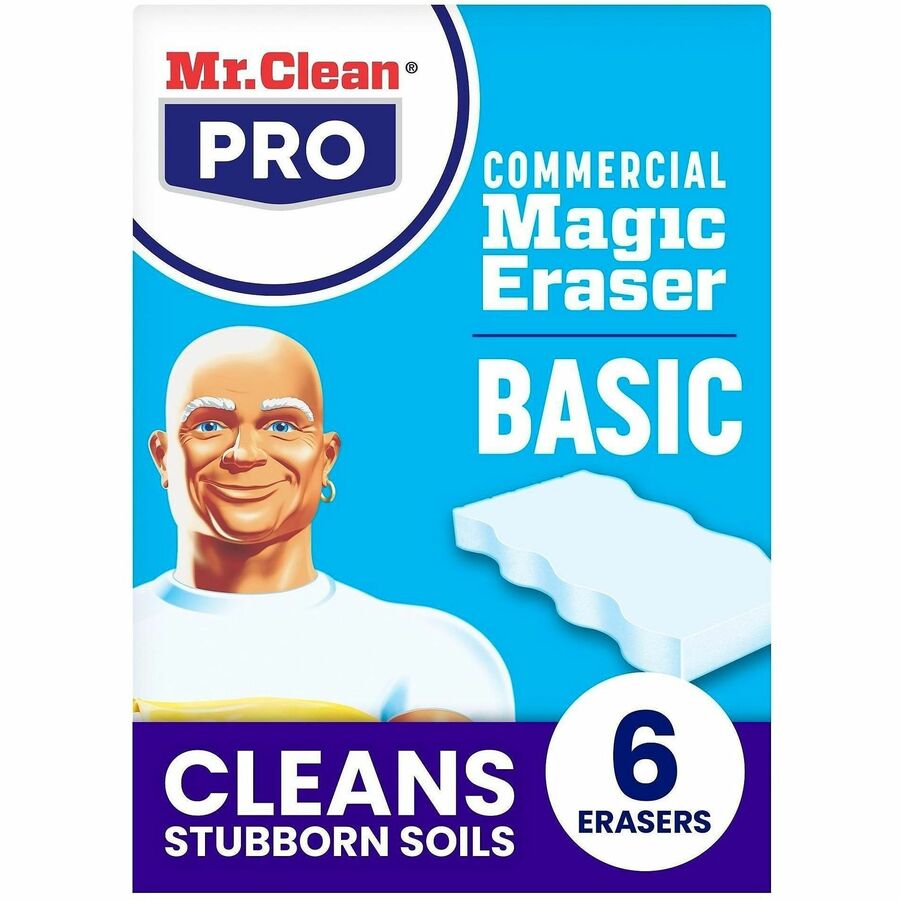 Mr. Clean PRO Commercial Magic Eraser Basic - 1.7" Height x 11.7" Width x 5.7" Depth x 5.7" Length - 6 / Carton - White