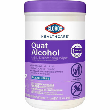 Clorox Healthcare Quat Alcohol Citric Disinfecting Wipes - 6 / Carton