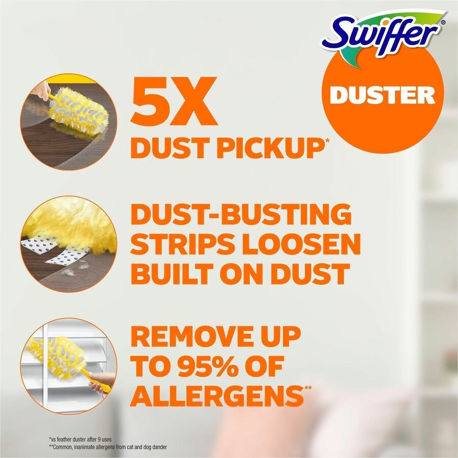 Swiffer Heavy-Duty Dust Kit - Fiber Bristle - Yellow