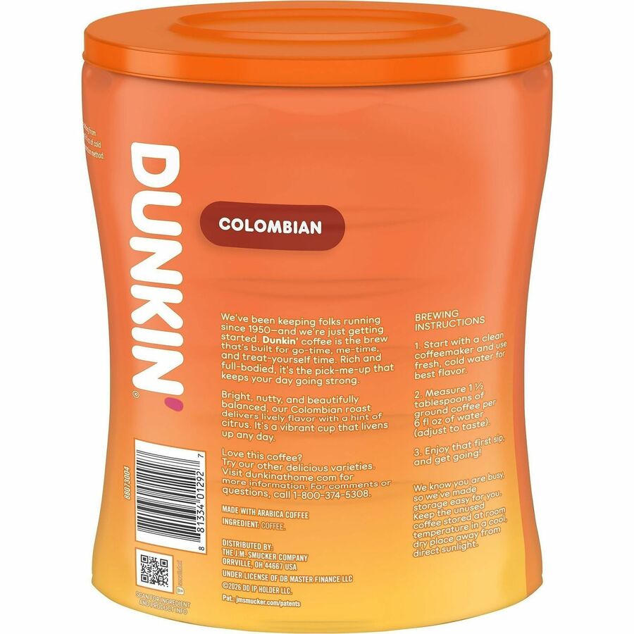 Dunkin' Donuts Ground Colombian Coffee - Medium - Ground - Colombian