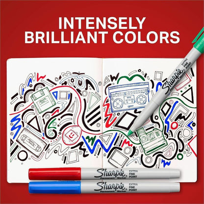 Sharpie X-fine Point Permanent Marker - Extra Fine Marker Point - Black Ink - Plastic Barrel - Multipurpose - 5 / Pack