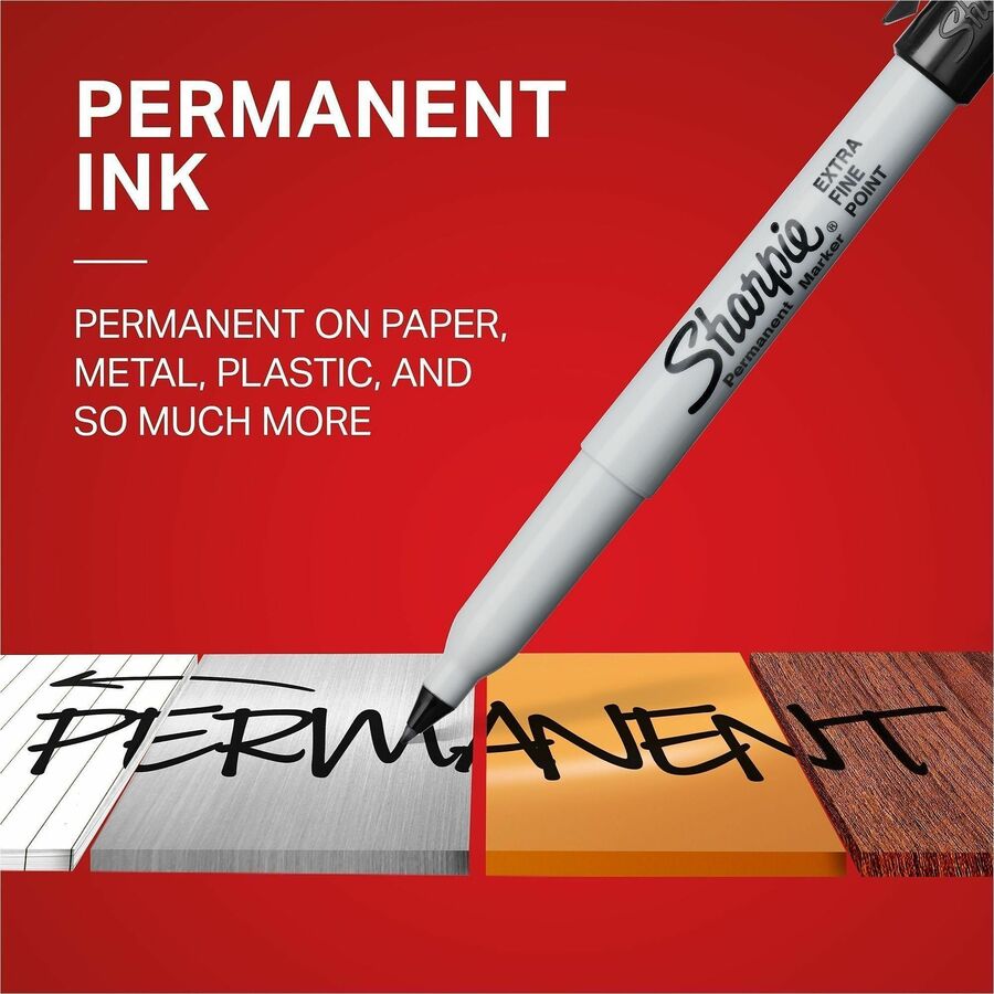 Sharpie X-fine Point Permanent Marker - Extra Fine Marker Point - Black Ink - Plastic Barrel - Multipurpose - 5 / Pack