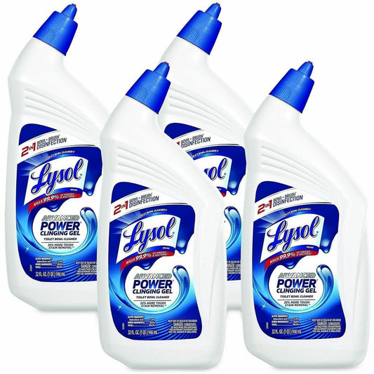 Lysol Advanced Power Clinging Gel Toilet Bowl Cleaner - For Toilet Bowl - Gel - 32 oz (2 lb) - Recommended For: Limescal