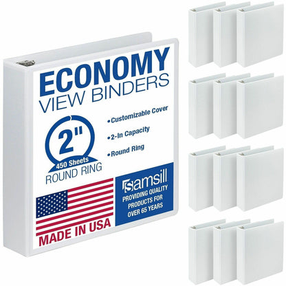 Samsill Light-Duty 3-Ring Binders - 2" Binder Capacity - Letter - 8 1/2" x 11" Sheet Size - 425 Sheet Capacity - 3 Ring 