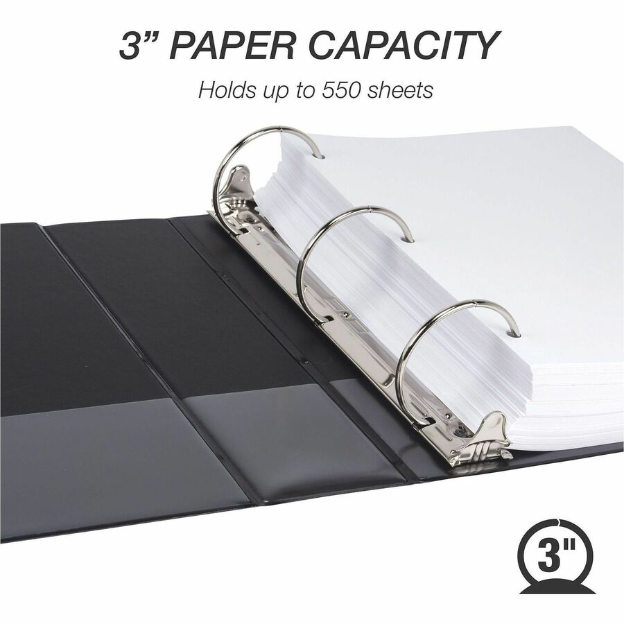 Samsill Light-Duty 3-Ring Binders - 3" Binder Capacity - Letter - 8 1/2" x 11" Sheet Size - 550 Sheet Capacity - 3 Ring 