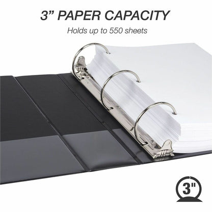Samsill Light-Duty 3-Ring Binders - 3" Binder Capacity - Letter - 8 1/2" x 11" Sheet Size - 550 Sheet Capacity - 3 Ring 
