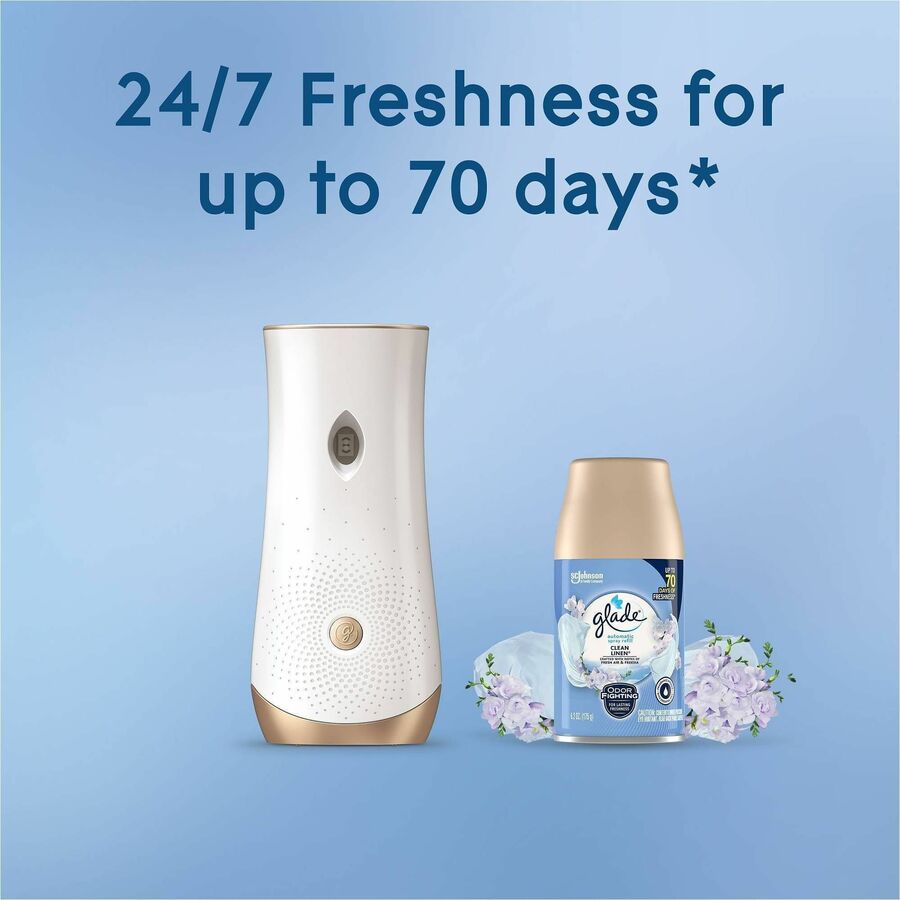 Glade Automatic Spray Refills - Spray - 6.2 fl oz (0.2 quart) - Clean Linen - 70 Day