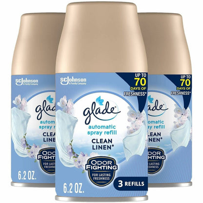 Glade Automatic Spray Refills - Spray - 6.2 fl oz (0.2 quart) - Clean Linen - 70 Day