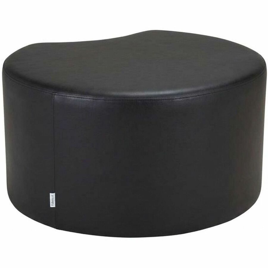 Learniture Shapes Series II Crescent Soft Seating - Vinyl Seat Material - Engineered Wood Frame Material - Black Smooth 