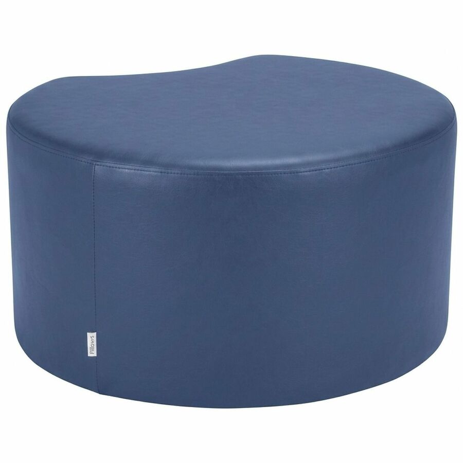 Learniture Shapes Series II Crescent Soft Seating - Vinyl Seat Material - Engineered Wood Frame Material - Navy - Foam
