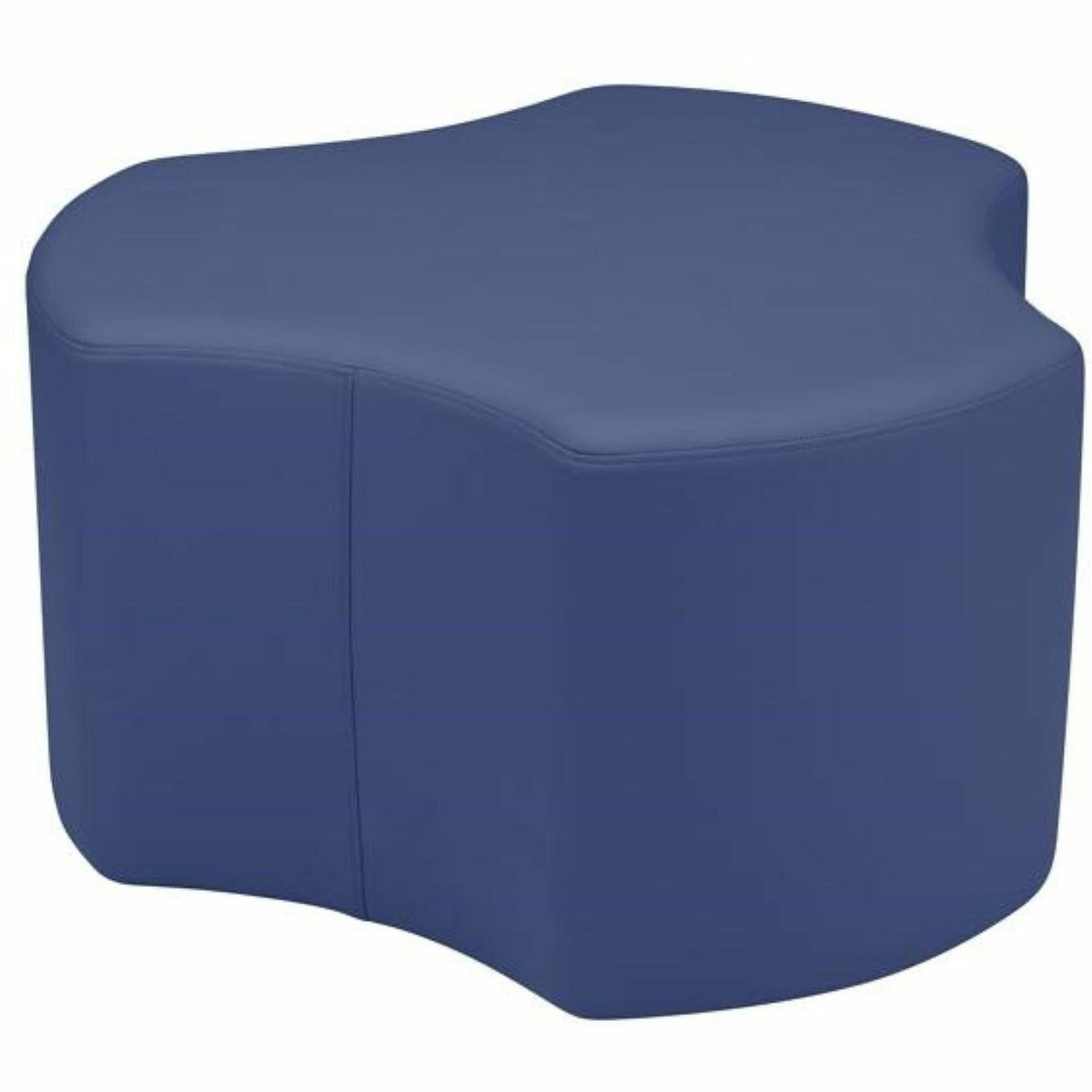 Learniture Shapes Series II Cog Modular Soft Seating - Vinyl Seat Material - Engineered Wood Frame Material - Navy - Foa