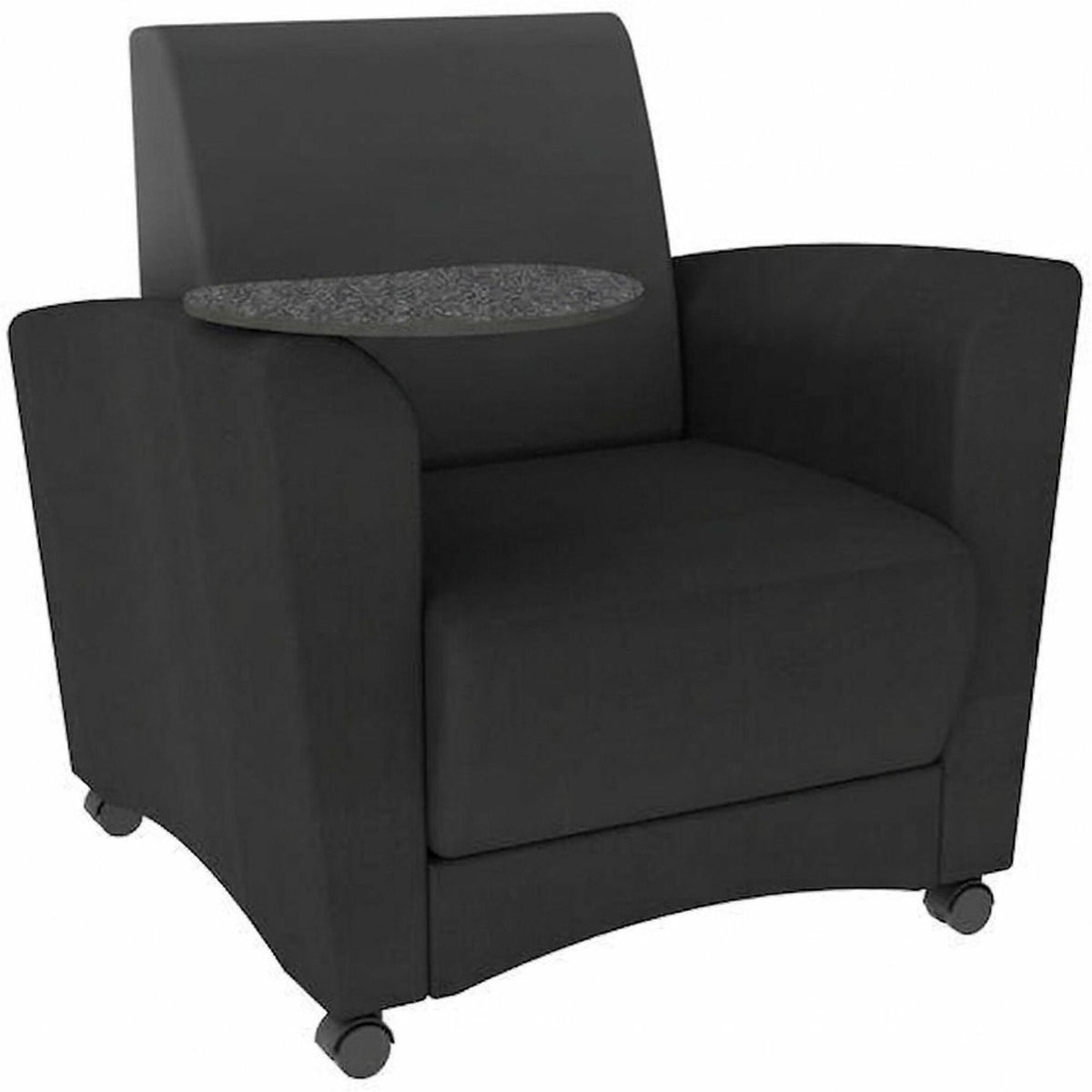 Learniture Shapes Series II Common Area Chair w/Tablet Arm - Foam, Vinyl, Polyurethane Seat Material - Wood Frame Materi