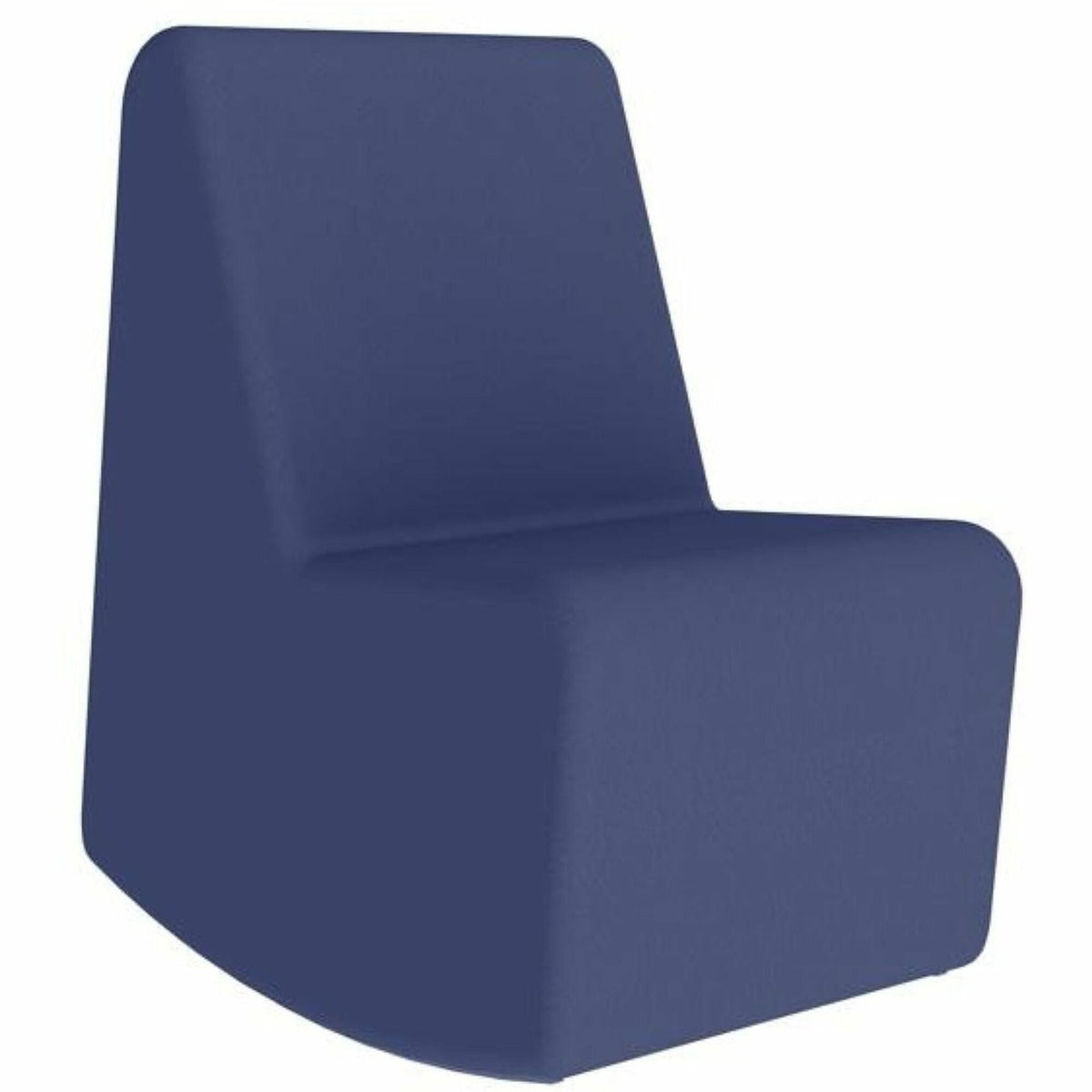 Learniture Shapes Series II 4-Tier Soft Seating - Foam, Vinyl Seat Material - Engineered Wood Frame Material - Navy