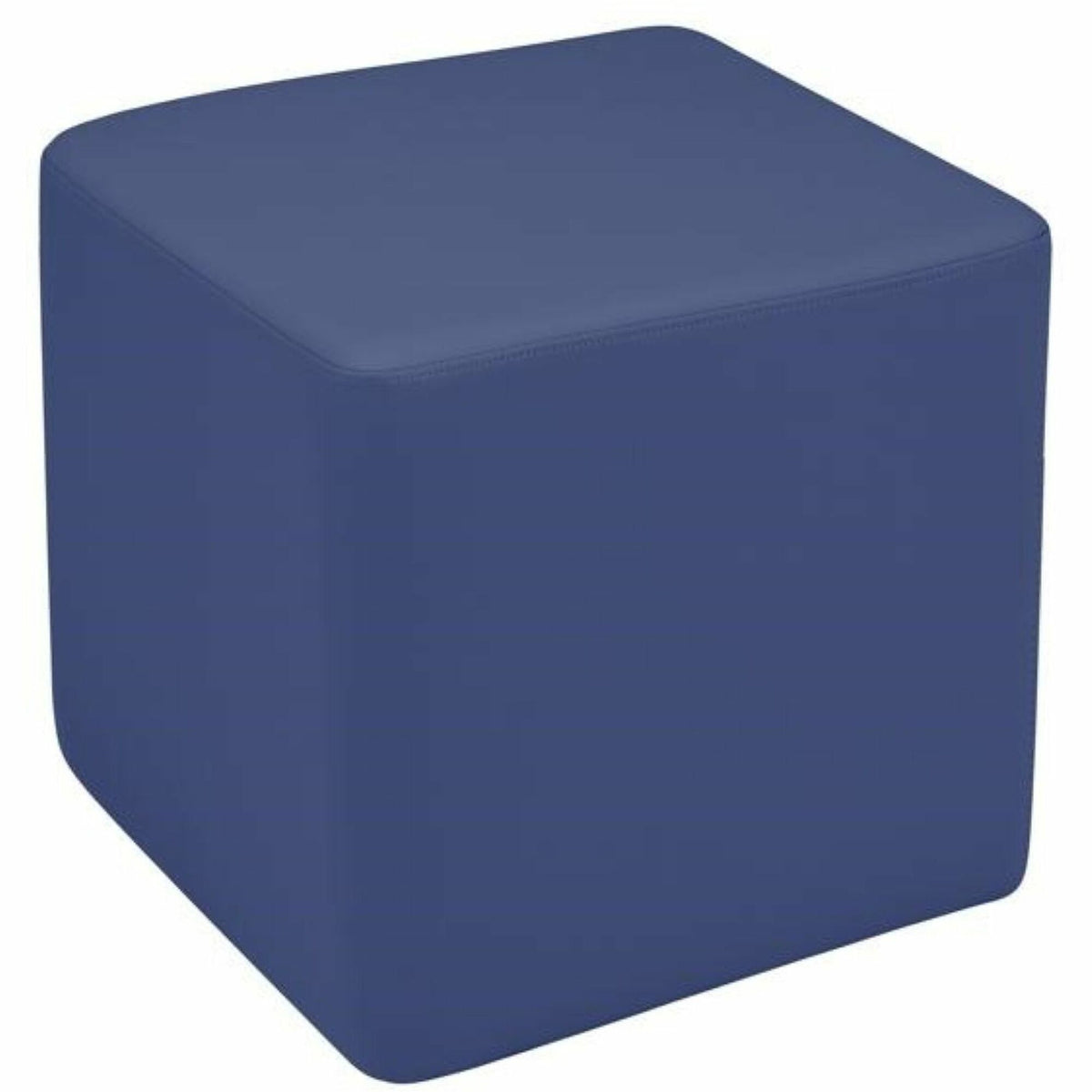 Learniture Shapes Series II Modular Cube Soft Seating - Vinyl Seat Material - Engineered Wood Frame Material - Navy - Fo