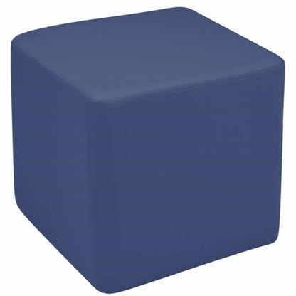 Learniture Shapes Series II Modular Cube Soft Seating - Vinyl Seat Material - Engineered Wood Frame Material - Navy - Fo