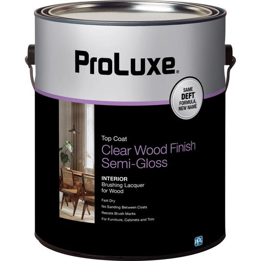 ProLuxe Semi-Gloss Clear Oil-Based Alkyd Brushing Lacquer 1 gal