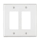 Leviton Decora White 2 gang Nylon Decorator Wall Plate 1 pk