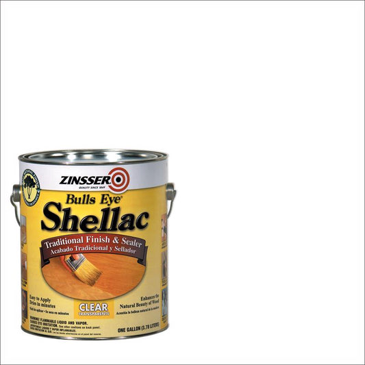 Zinsser Bulls Eye Gloss Clear Shellac-Based Shellac Finish and Sealer 1 gal