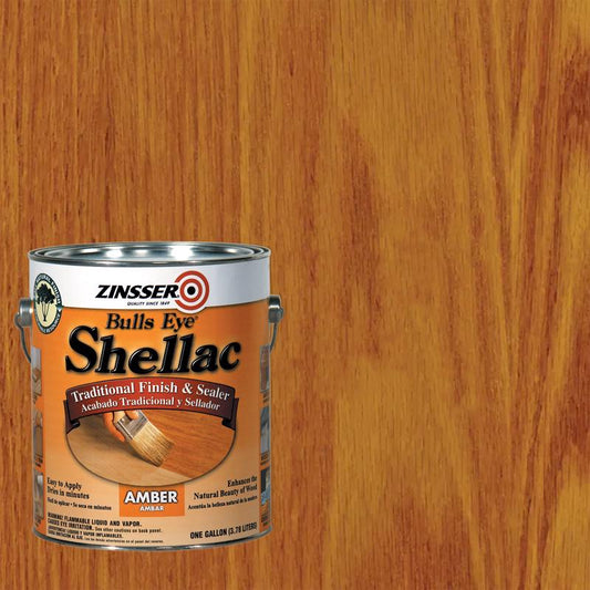 Zinsser Bulls Eye Gloss Amber Shellac-Based Shellac Finish and Sealer 1 gal