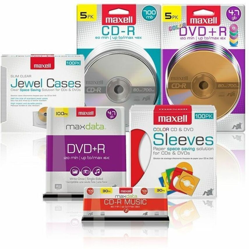 Maxell DVD Recordable Media - DVD-R - 16x - 4.70 GB - 1 Pack - 120mm - 2 Hour Maximum Recording Time