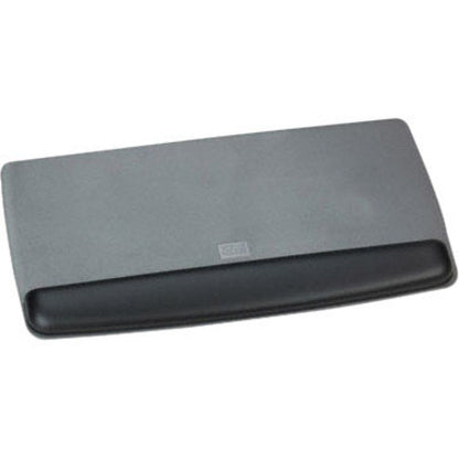 3M Gel Wristrest Platform for Keyboard - 1" Height x 19.58" Width x 10.62" Depth - Black - Gel, Leatherette - 1 Each