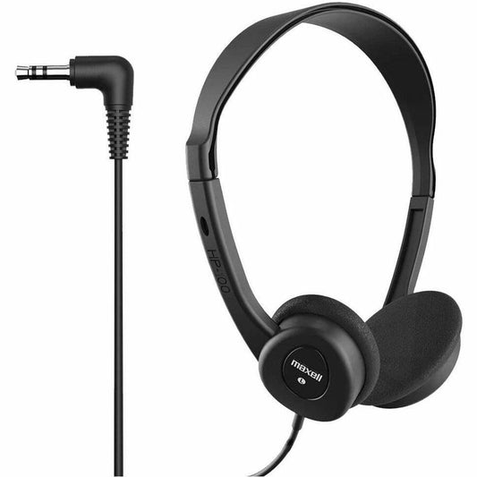 Maxell HP-100 Open Air Stereo Headset - Stereo - Mini-phone (3.5mm) - Wired - 20 Hz to 20 kHz - Nickel Plated Connector 