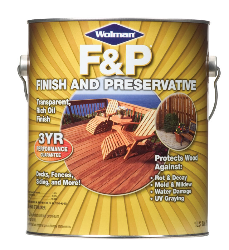 Wolman F&P Satin Natural Semi-Transparent Oil-Based Wood Finish 1 gal