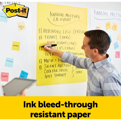 Post-it® Self-Stick Easel Pads with Faint Rule - 30 Sheets - Stapled - Feint Blue Margin - 18.50 lb Basis Weight - 25" x