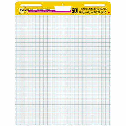 Post-it® Self-Stick Easel Pad Value Pack - 30 Sheets - Stapled - Feint Front Ruling - Blue Margin - 18.50 lb Basis Weigh