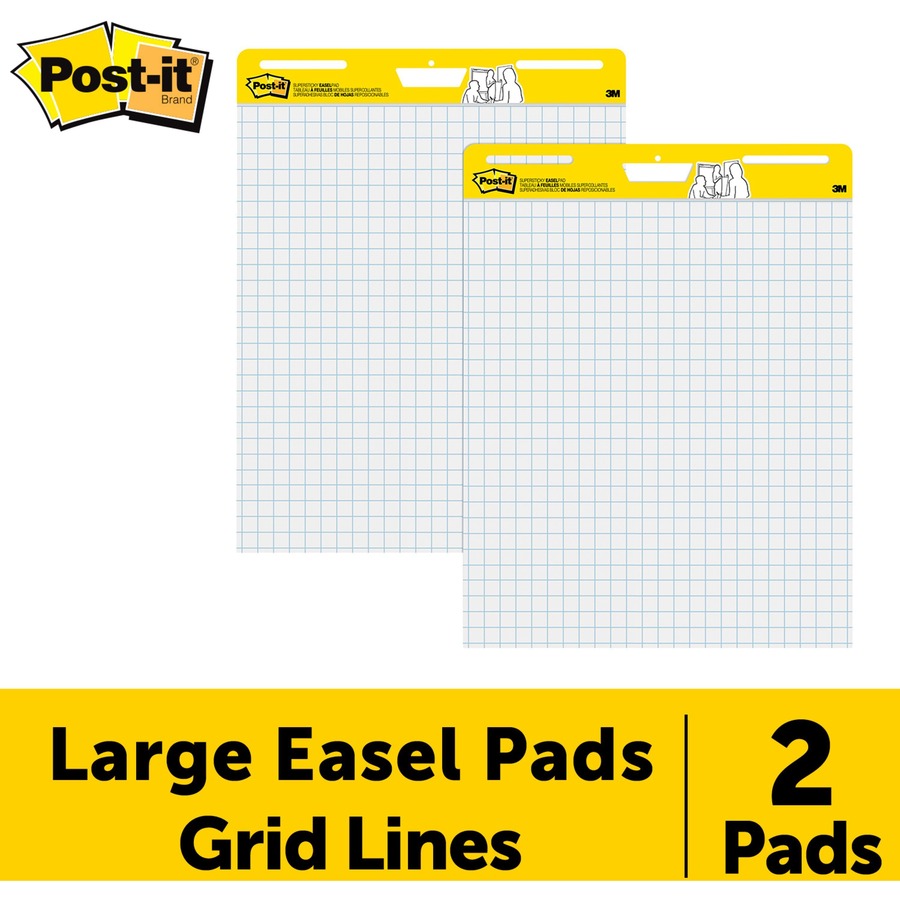Post-it® Self-Stick Easel Pad Value Pack - 30 Sheets - Stapled - Feint Front Ruling - Blue Margin - 18.50 lb Basis Weigh