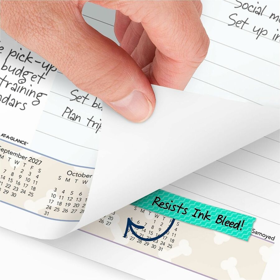 At-A-Glance Puppies Desk Pad - Standard - Monthly - 12 Month - January 2027 to December 2027 - 1 Month Single Page Layou