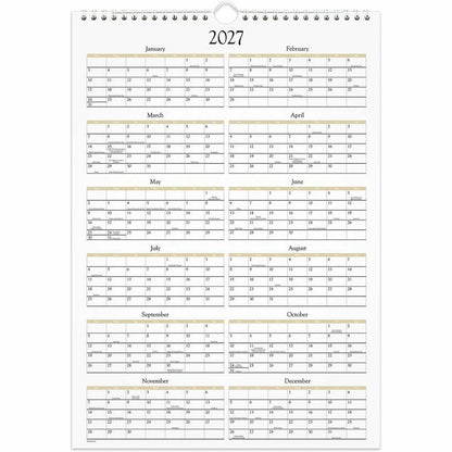 At-A-Glance Scenic Wall Calendar - Medium - Julian Dates - Monthly - 12 Month - January 2027 to December 2027 - 1 Month 
