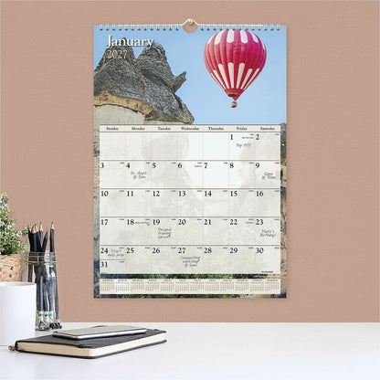 At-A-Glance Scenic Wall Calendar - Medium - Julian Dates - Monthly - 12 Month - January 2027 to December 2027 - 1 Month 