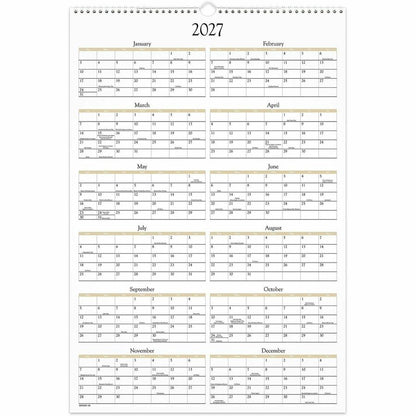 At-A-Glance Scenic Wall Calendar - Large - Julian Dates - Monthly - 12 Month - January 2027 to December 2027 - 1 Month S