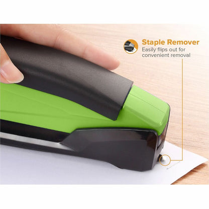 Bostitch InPower Spring-Powered Antimicrobial Desktop Stapler - Staples Upto 20 Sheet - Holds Upto 210 Staple - Full Str