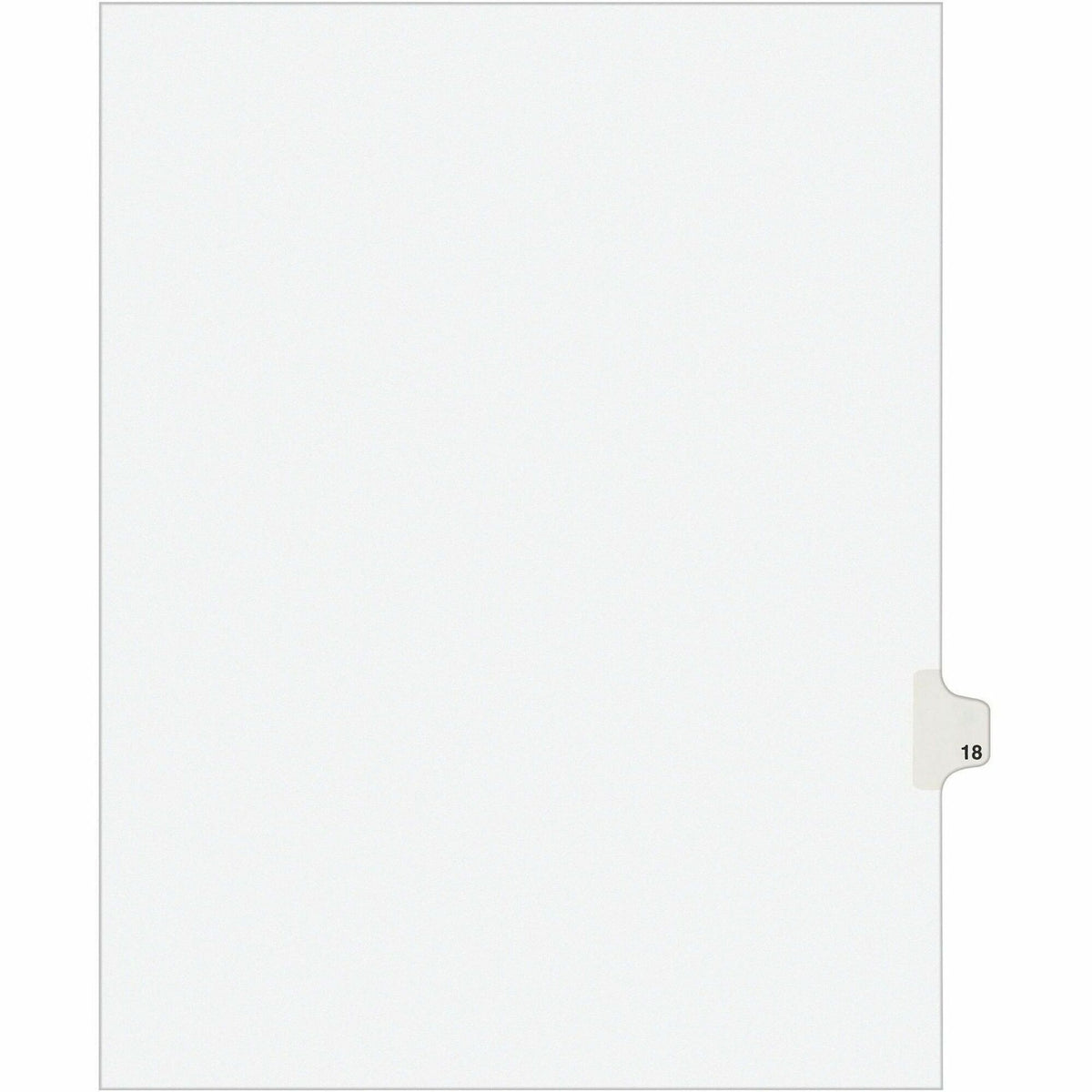 Avery® Individual Legal Exhibit Dividers - Avery Style - 1 Printed Tab(s) - Digit - 18 - 1 Tab(s)/Set - 1 Pack