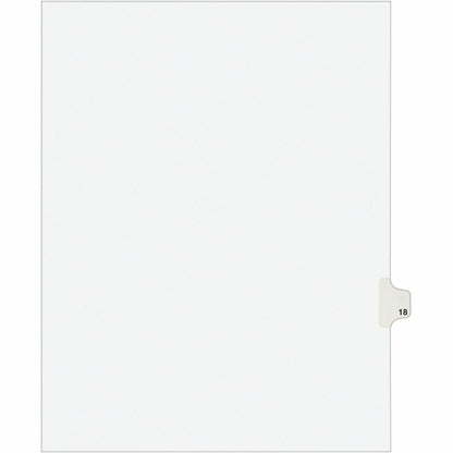 Avery® Individual Legal Exhibit Dividers - Avery Style - 1 Printed Tab(s) - Digit - 18 - 1 Tab(s)/Set - 1 Pack