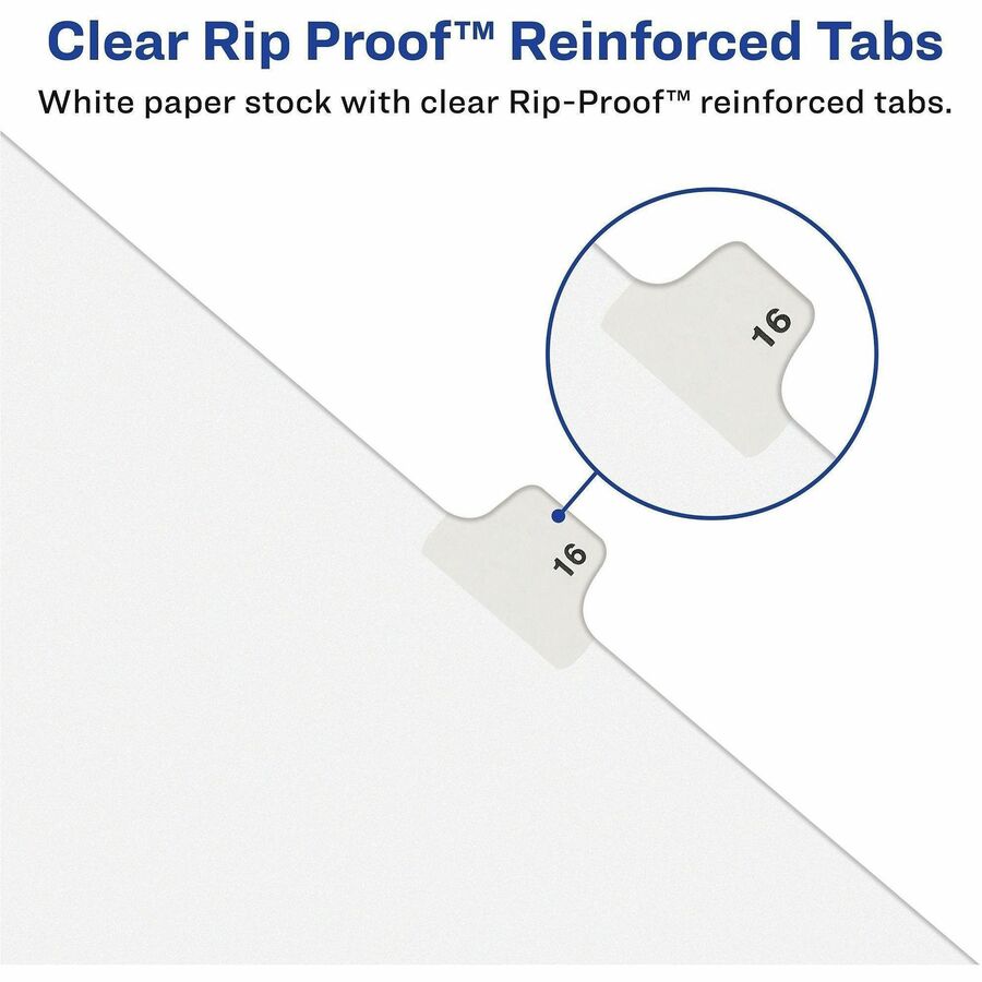 Avery® Individual Legal Exhibit Dividers - Avery Style - 1 Printed Tab(s) - Digit - 18 - 1 Tab(s)/Set - 1 Pack