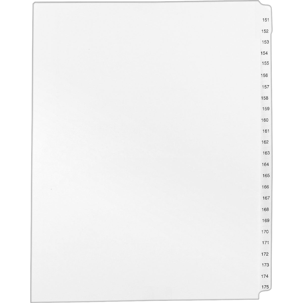 Avery® Standard Collated Legal Exhibit Divider Sets - Avery Style - 25 x Divider(s) - Printed Tab(s) - Digit - 151-175 -