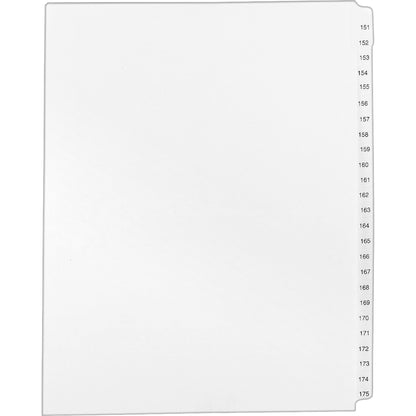 Avery® Standard Collated Legal Exhibit Divider Sets - Avery Style - 25 x Divider(s) - Printed Tab(s) - Digit - 151-175 -