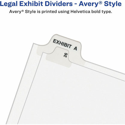 Avery® Individual Legal Exhibit Dividers - Avery Style - 1 Printed Tab(s) - Character - Q - 8.5" Divider Width x 11" Div