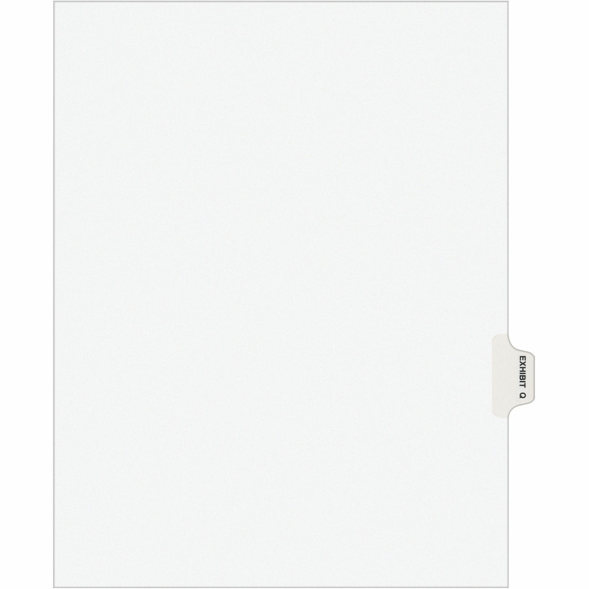 Avery® Individual Legal Exhibit Dividers - Avery Style - 1 Printed Tab(s) - Character - Q - 8.5" Divider Width x 11" Div